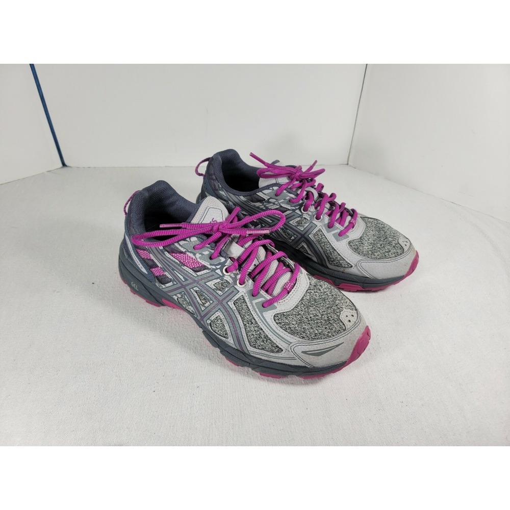 ASICS‎ GEL Women's Size 9.5 Venture 6 Athletic Shoes Grey Purple Spectrum